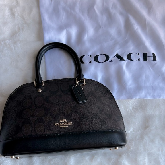 Coach Mini Sierra Satchel in Signature (IM/BROWN/BLACK) - Picture 4 of 16